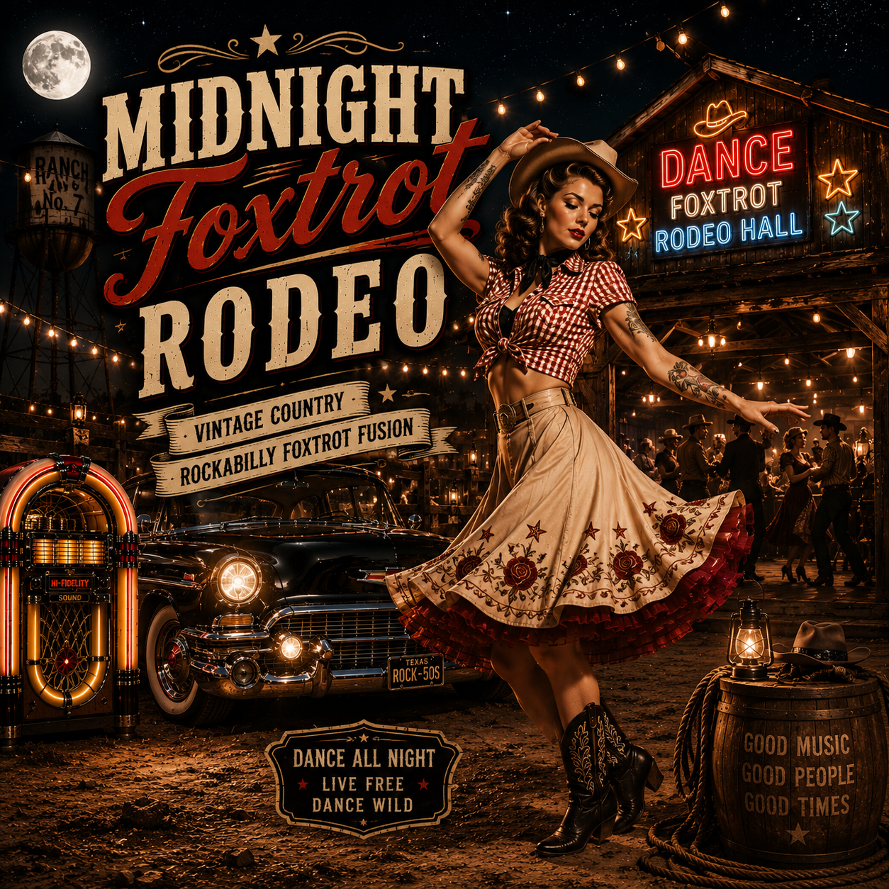 Midnight Foxtrot Rodeo — Vintage Country Rockabilly Foxtrot Fusion
