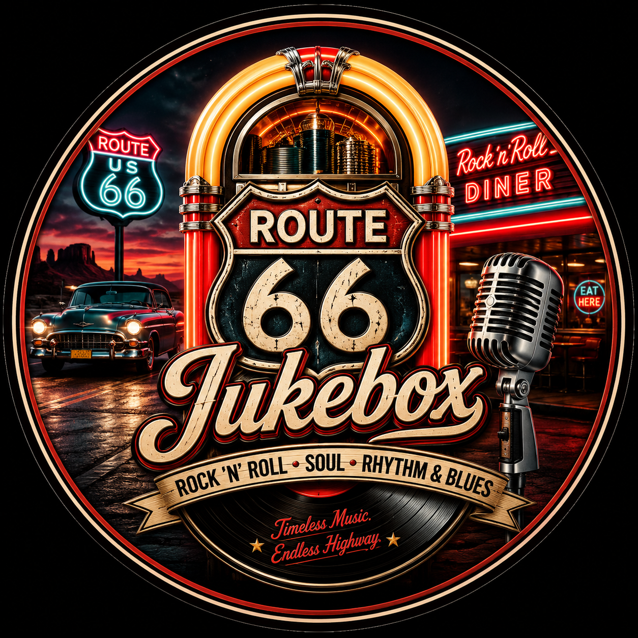 Route 66 Retro Jukebox