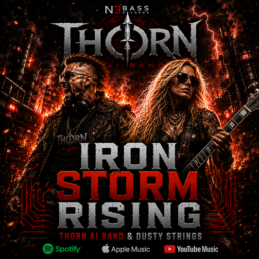 IRON STORM RISING 🔥 THORN AI BAND ft. Dusty Strings | Industrial Rock • Alternative Metal