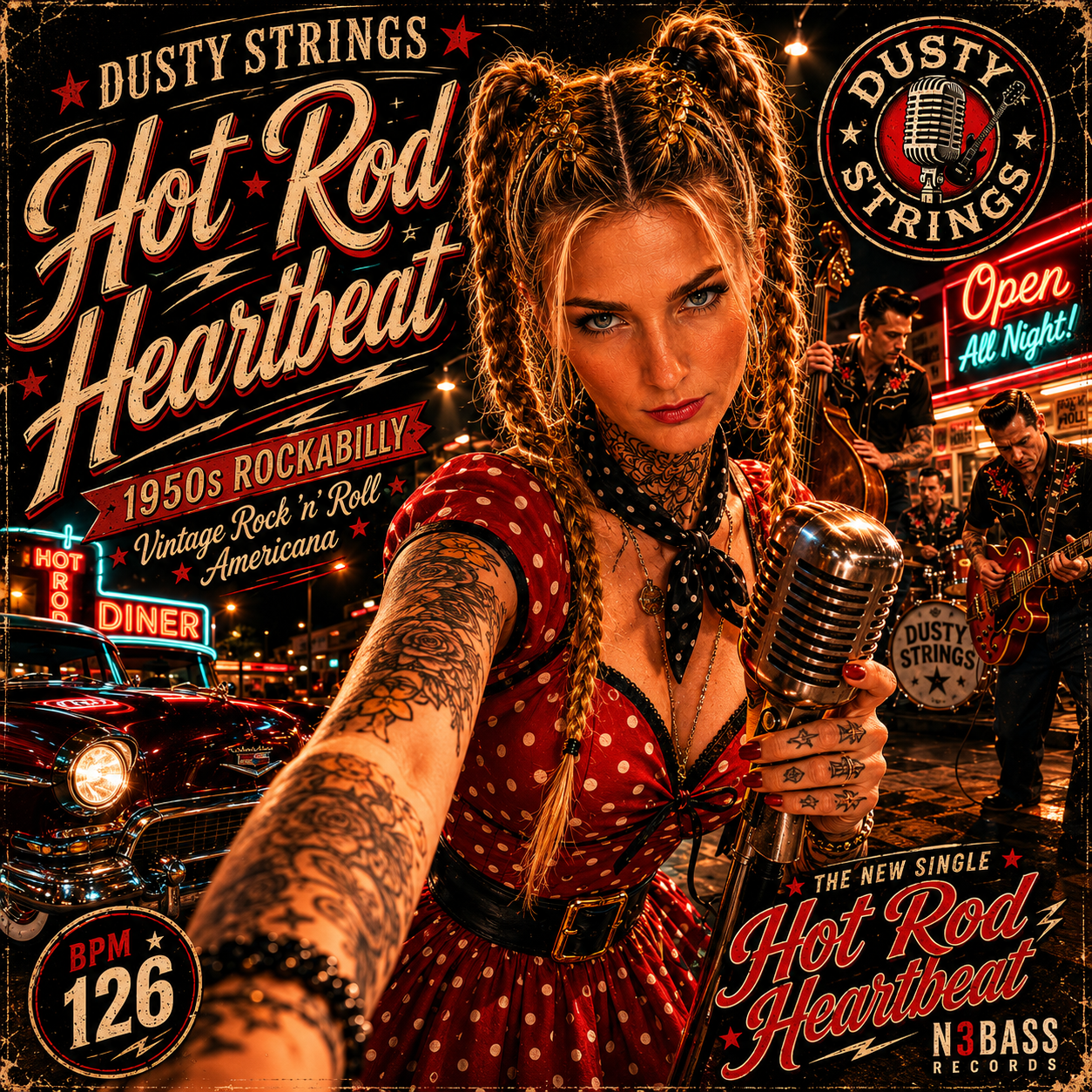 Hot Rod Heartbeat 🔥 Dusty Strings | 1950s Rockabilly | Vintage Rock 'n' Roll