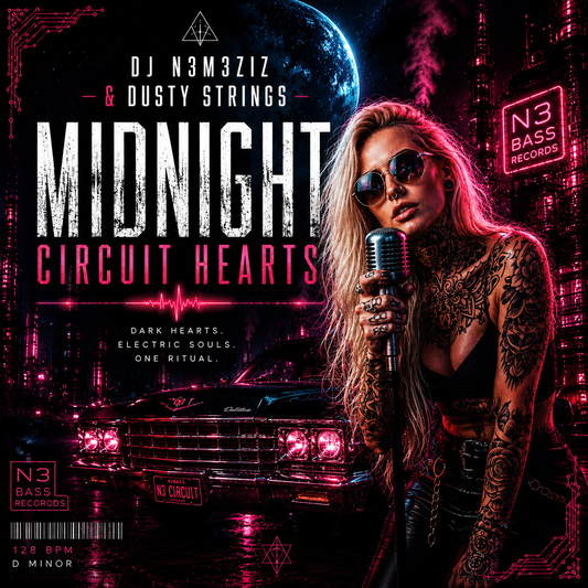 MIDNIGHT CIRCUIT HEARTS — DJ N3M3ZIZ & Dusty Strings | Cyberpunk Industrial Techno