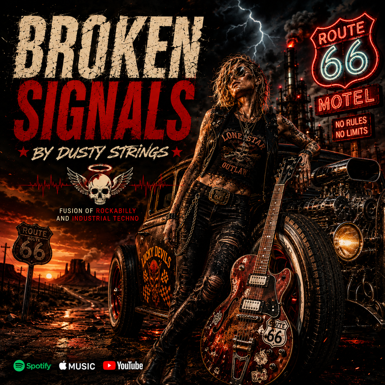 Broken Signals — Dusty Strings | Fusion of Rockabilly & Industrial Techno