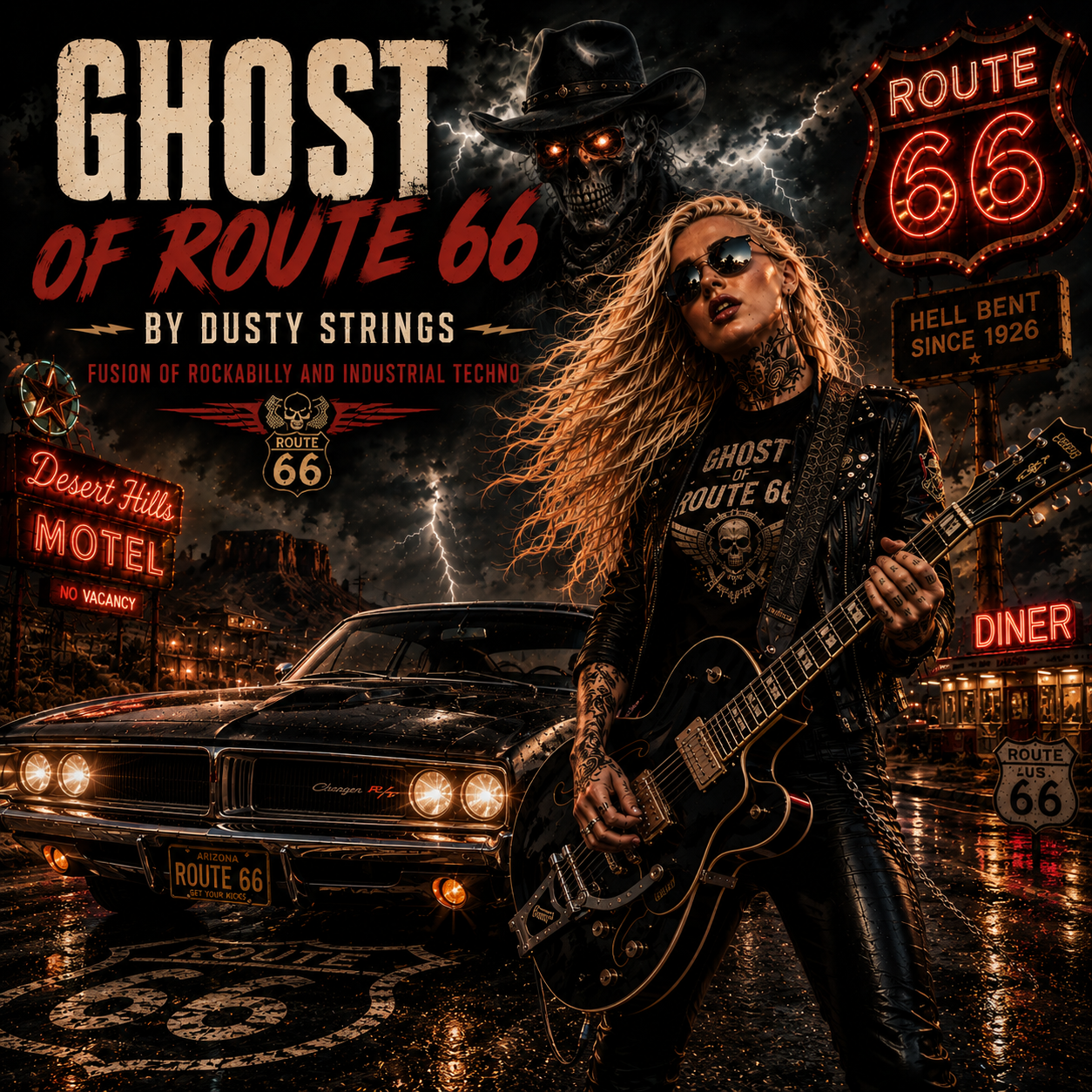 Ghost Of Route 66 by Dusty Strings | Rockabilly Industrial Techno Fusion