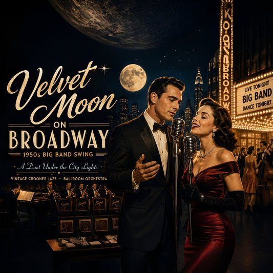 Velvet Moon On Broadway — Vintage Duet Under The City Lights | 1950s Big Band Swing Jazz